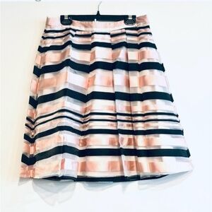 Pink Tartan Satin Stripe Full Skirt
